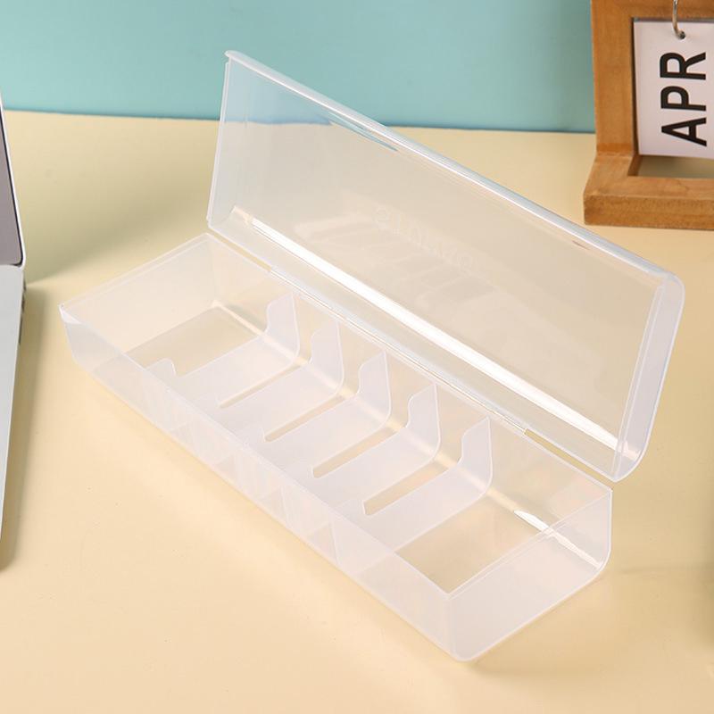 

With 7 Compartments Organizer Charger Cord Storage Box Data Cable Storage Case Reusable Cable Storage Box For Home Office Travel чистий