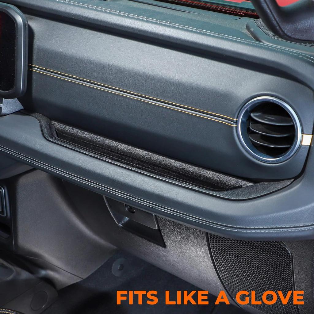 Savadicar Grab Bar Tray With Microfiber Compatible With 2024 2025 Jeep Wrangler (JL) And Gladiator (JT), Passenger Side GrabTray Storage Organizer,
