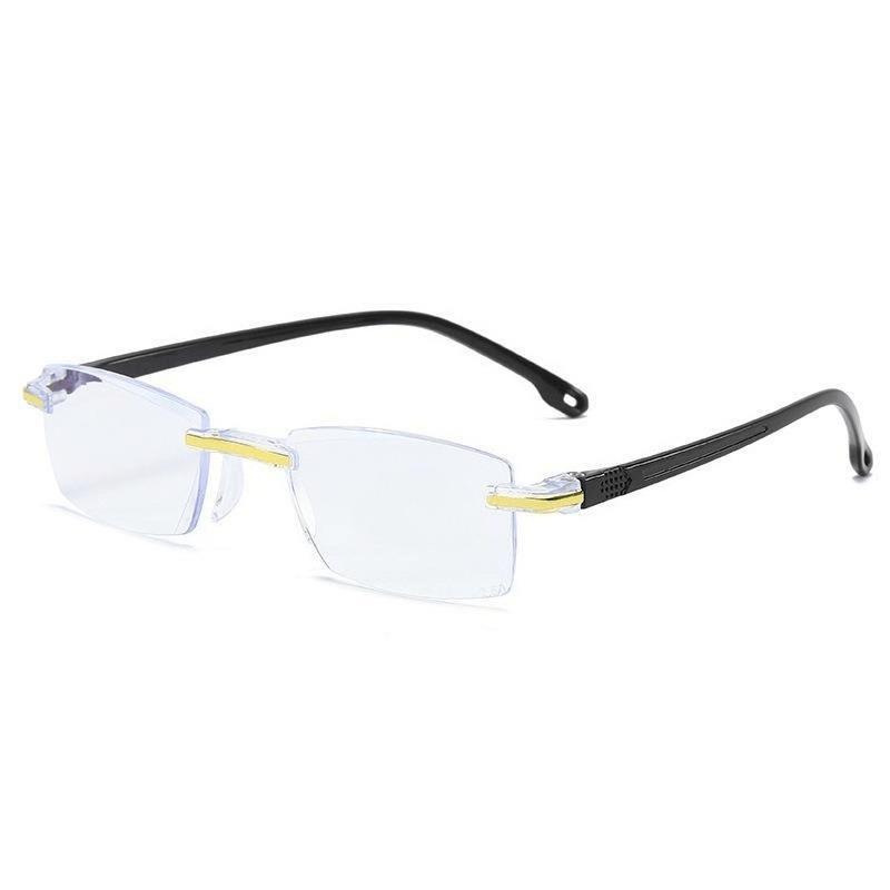 

1pcs Simple Men S Square Reading Glasses Anti Blue Light Reading Eyes Fashion Full Frame Hyperopia Glasses Reading Glasses +200 золотой