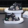 Foreign Trade Children's High-top Canvas Shoes 2025 Spring and Autumn New Breathable Girls Casual Shoes Little Girl Cartoon Board Shoes