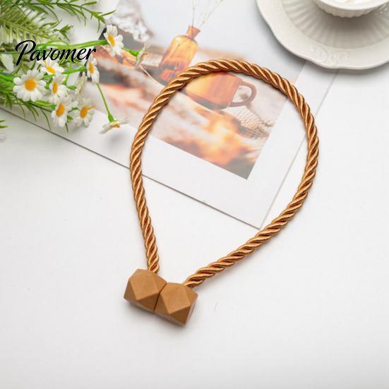 Wall Damage Free Tiebacks 1 Pair Magnetic Curtain Tiebacks, Twisted Rope Holdbacks, Window Treatment Simple Decorative Draperies Holders for