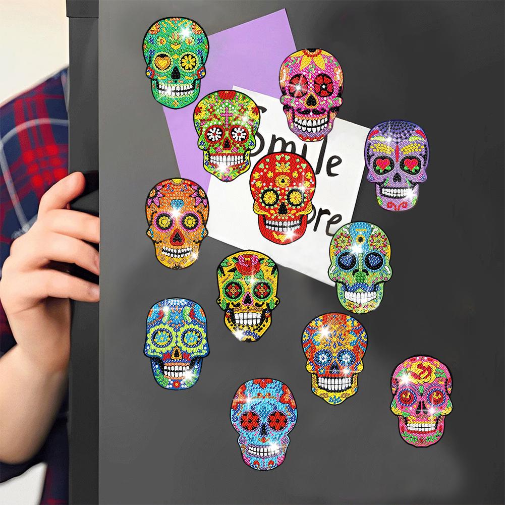 8/12PCS Diamond Painting Fridge Magnets Sticker Thanksgiving Refrigerator Magnets for Fridge Whiteboards Car Mailbox Decoration