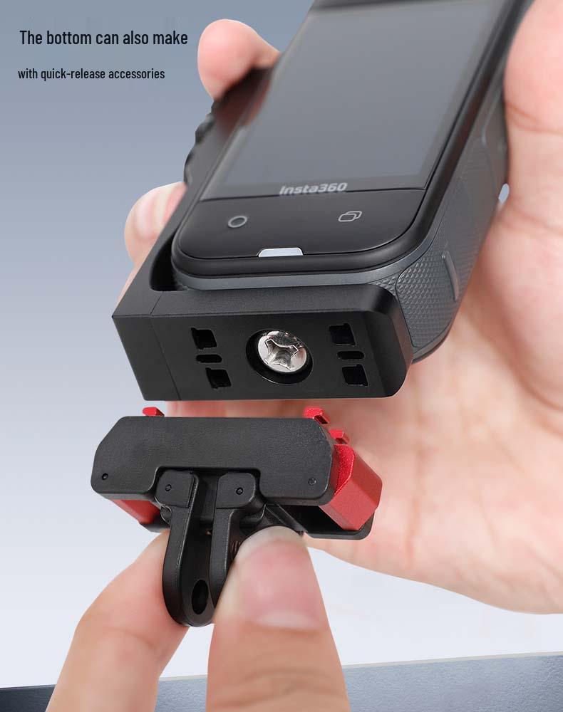 Clip Staffa di Montaggio Orizzontale Insta360 X3/X4/X5 per Action Cam