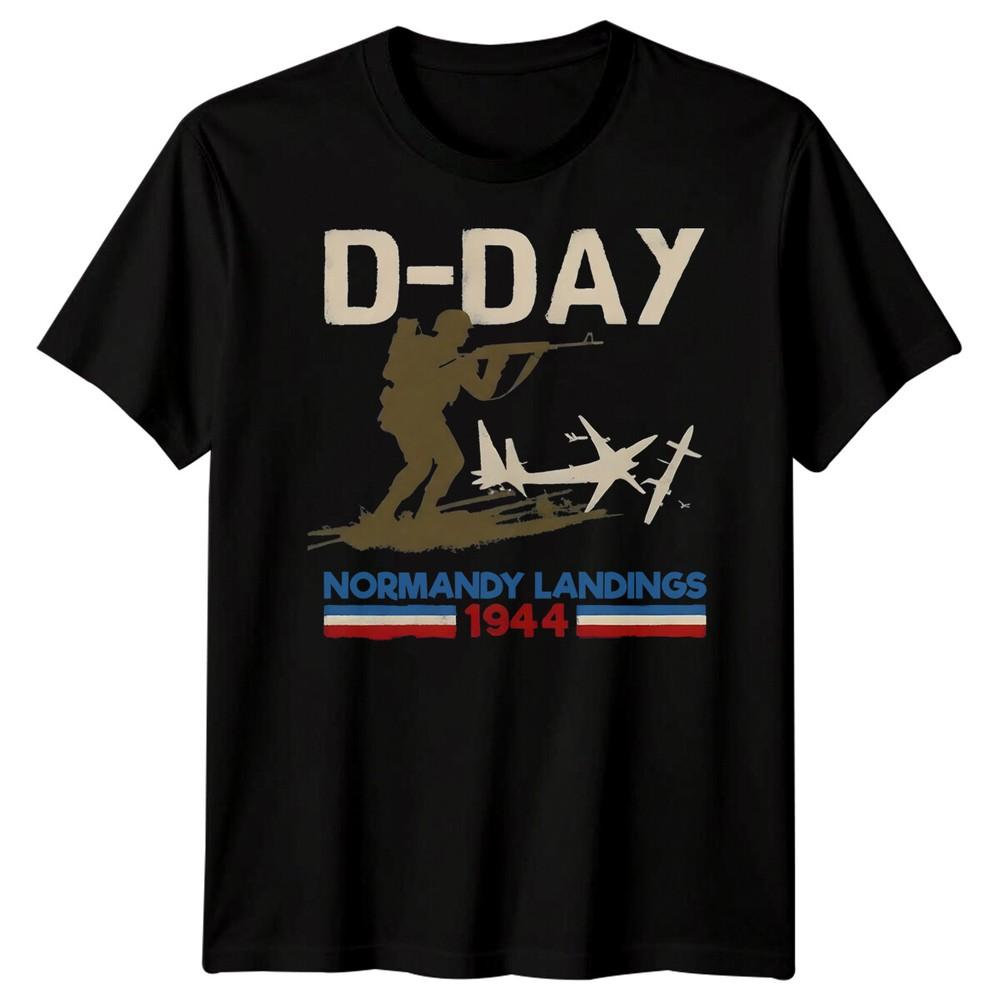 

Family Soldier Silhouette D-Day T-Shirt Tee 1944 World War II Normandy Outfit#DD S