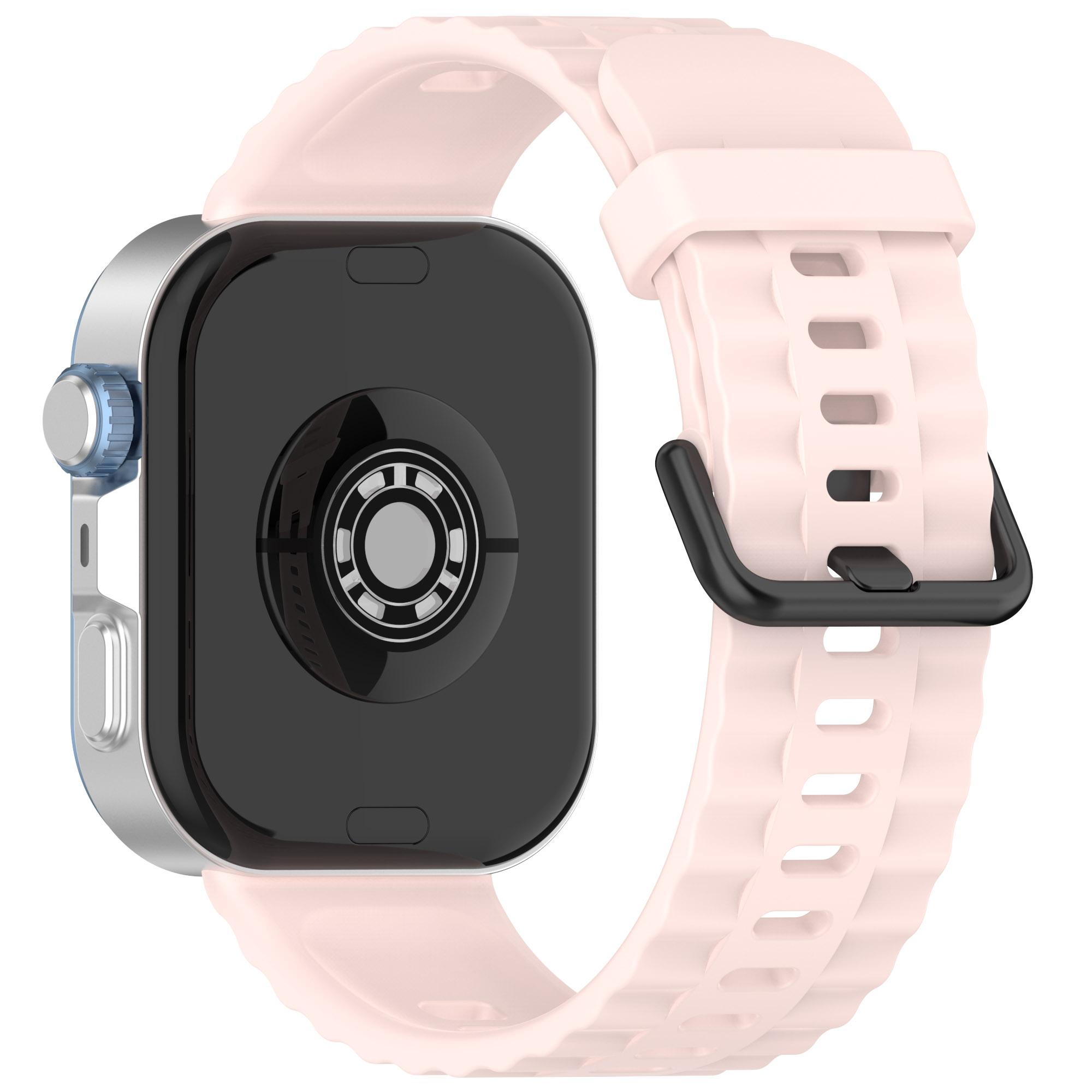 

Silicone Watch Strap for Huawei Watch Fit 4/Fit 4 Pro/Fit 3 Black Buckle Wrist Band J
