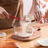 24oz Sourdough Starter Jar with Date-marked Feeding Band, Thermometer, Cloth Cover & Metal Lid. Ideal for Sourdough Bread Baking