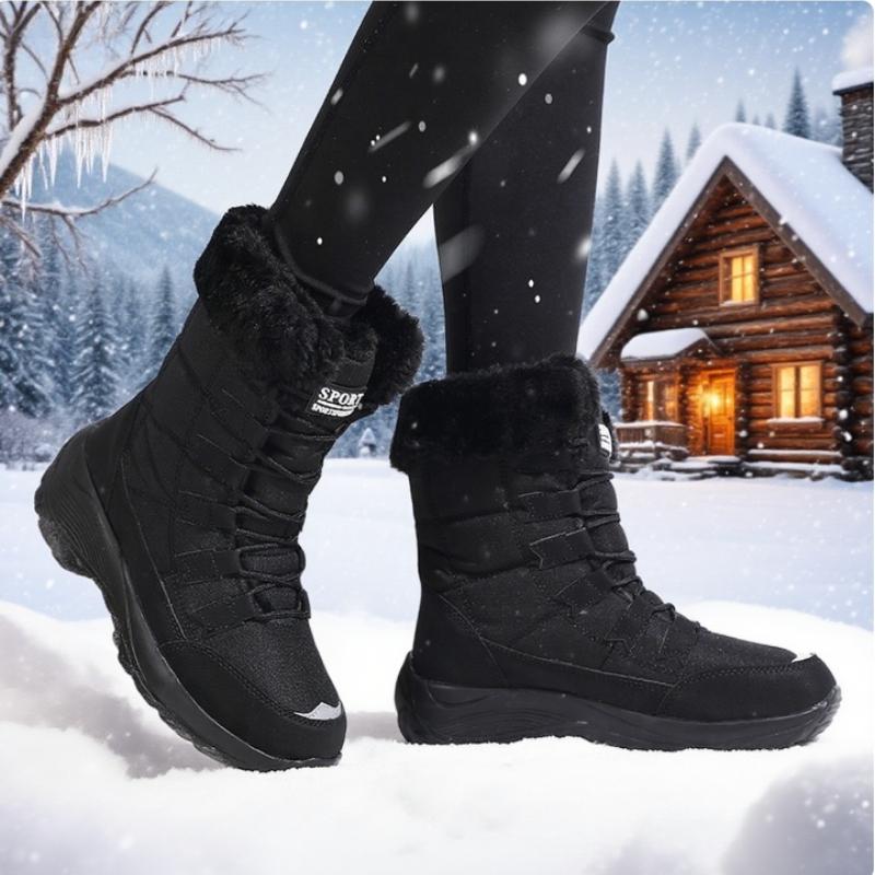 Omen's Schneestiefel Rutschfest Wasserdicht Winterschuh Bequeme Oberschenkelhohe Wanderstiefel Plateau Stiefeletten Warmhalten Schneeschuhe