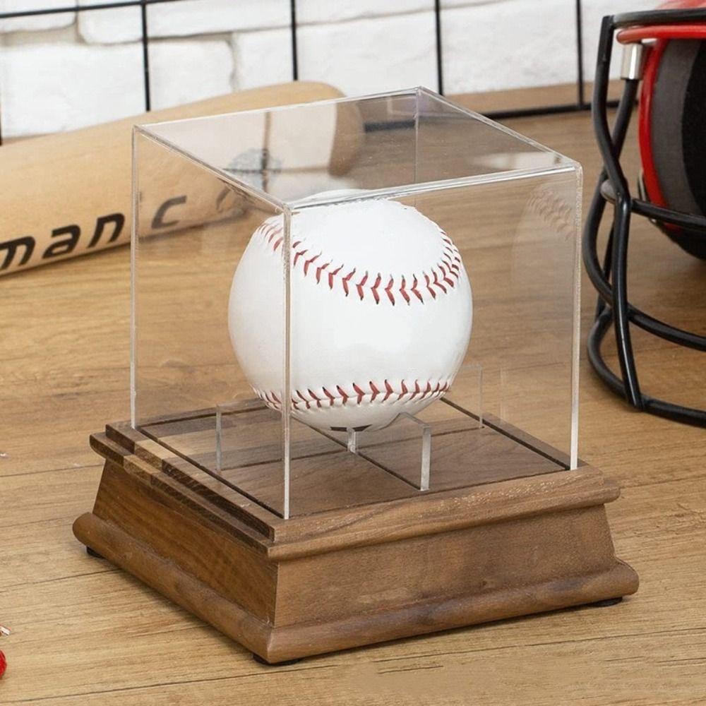 Acrylic Cube Baseball Box Dustproof Baseball Holder Baseball Display Case Golf Tennis Billiard