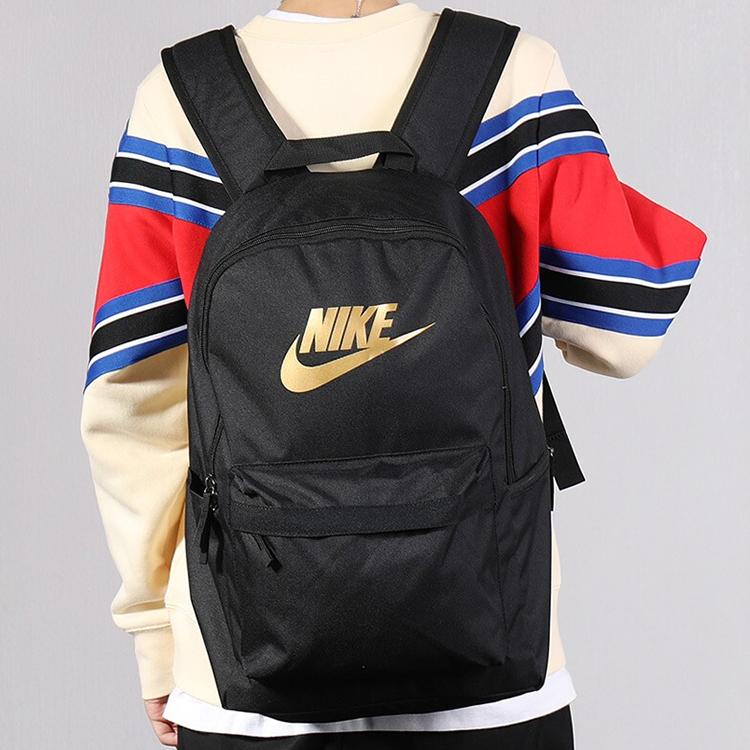 Nike Logo Sports Casual Backpack Men Backpacks Black BA5879-013