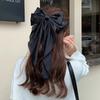 Korean Accessories Hair Clips for Women Girls Big Bowknot Solid Satin Long Ribbon Bows Spring Clamp Barette Cheveux Femme 2026