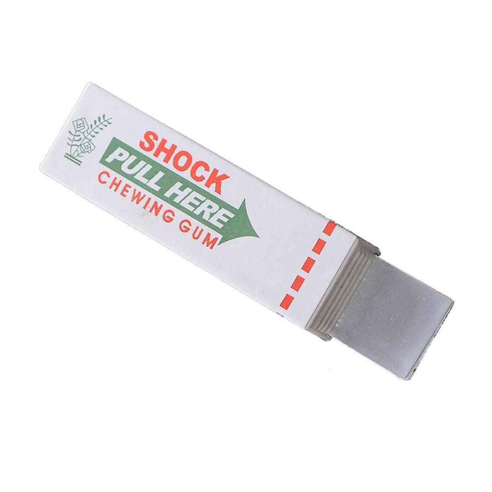 Elektrische Schok Grap Kauwgom Trekkop Schokkend Speelgoed Cadeau Gadget Prank Truc Grap Grappig Geschikt Voor 1 April wit