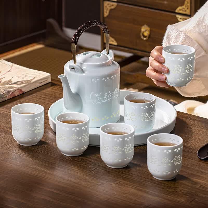 Modern Stainless Steel Tea Set