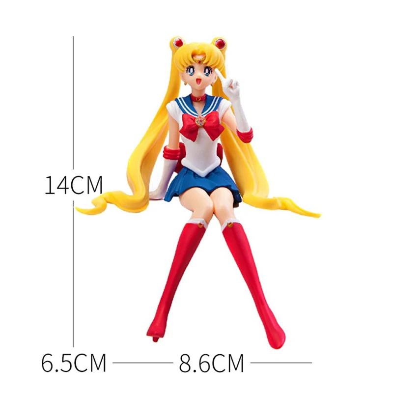 Eternal Sailor Moon Tsukino Usagi Action Figure Anime Figurine 17cm Cake Accessories Car Decoration Collectible Model Toys Gifts