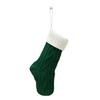 Colorblocked Thick Wool Knitted Christmas Tree Ornaments Pendants Can Be Embroidered Christmas Stockings Gift Bags