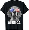 Beagle 4th of July Merica Sunglasses Men USA American Flag T-Shirt Unisex T-Shirt