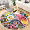 1pc Colorful Parrot Artwork Chair Carpet for Office Non-Slip, Machine Washable Rug for Office - Holiday DecorMachine Made yy251029081