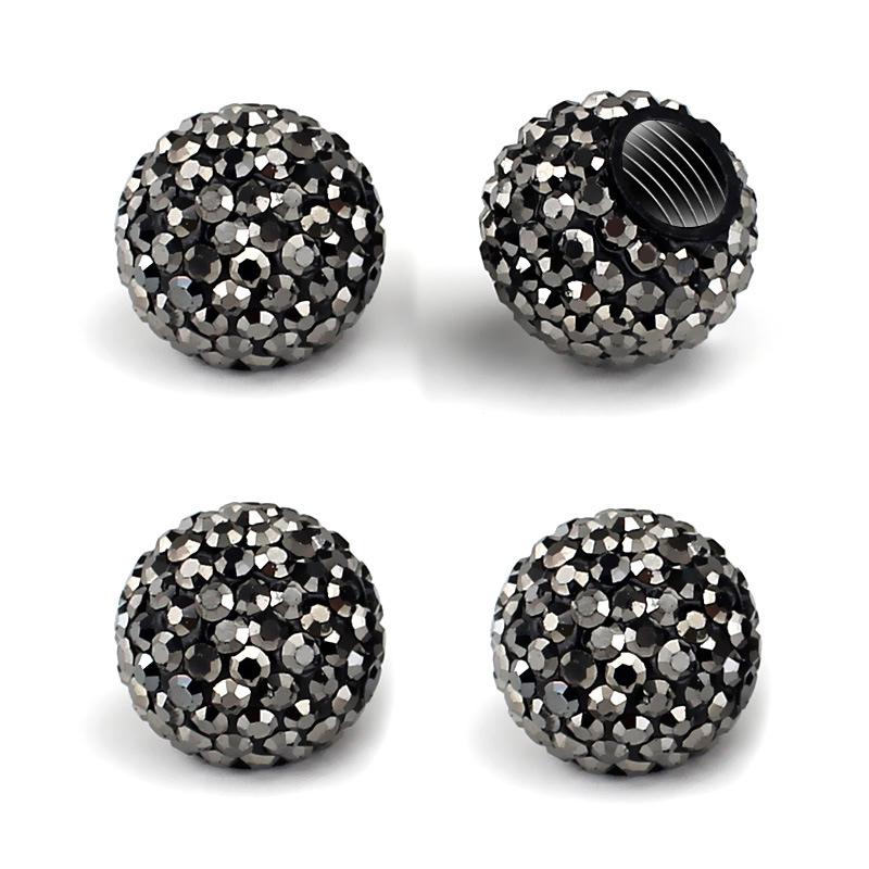 4Pcs/Lot Bling Rhinestone Universal Car Tire Valve Caps Crystal Diamond Shining Dustproof Valve Stem Caps Car Accessories