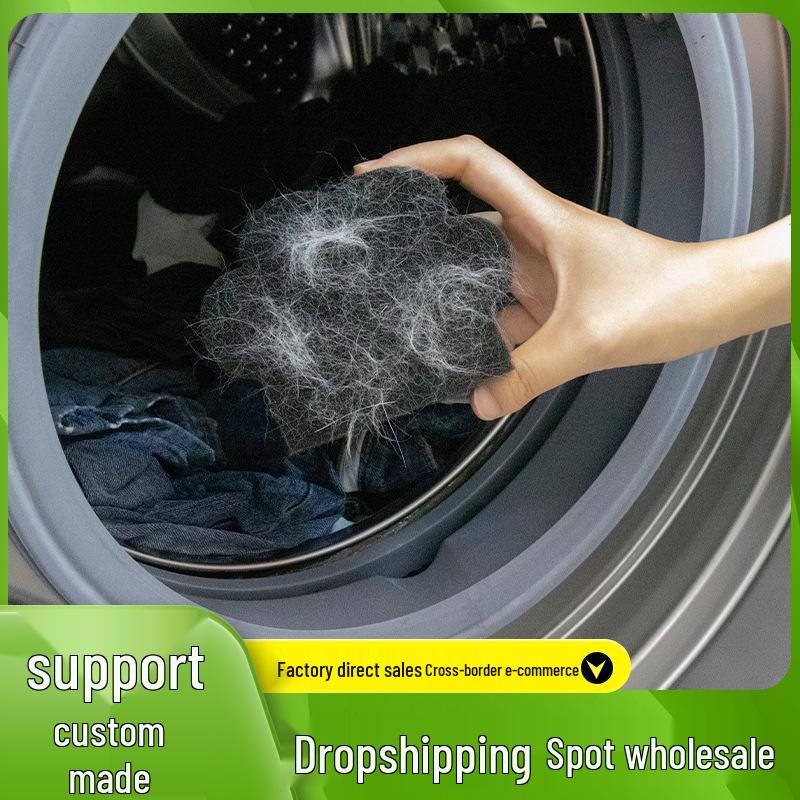 Pet Hair Remover: Dual-Use Clothes & Lint Washing Sponge with Sticky Cat Paw Design