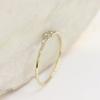 Accessories, Fashionable Light Luxury Exquisite Micro-Inlaid Three-Diamond Zircon Wedding Ring, Simple Tail Ring