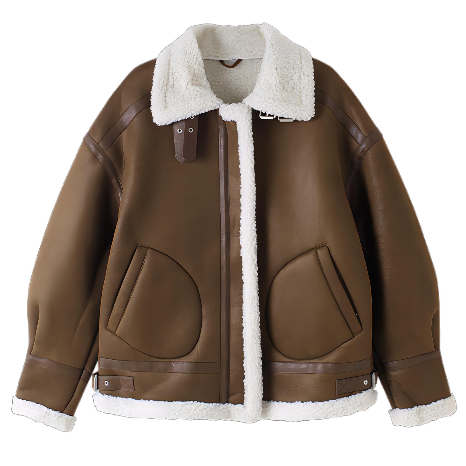 

Зимняя куртка из плюшевого меха норки с флисом из овечьей шерсти L темно-коричневого