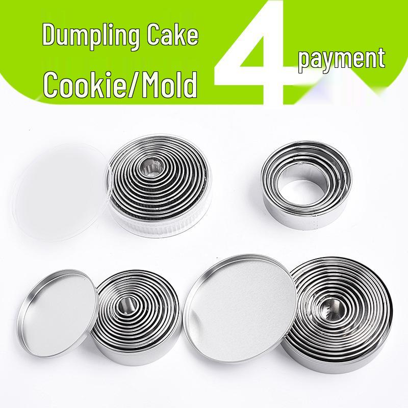 12-Piece Stainless Steel Baking Rings: Cookie, Donut, Dumpling, and Pie Cutters 5-piece set stainless steel 430