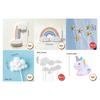 Unicorn Rainbow Cake Topper - Pink Cartoon Decoration for Children's Birthday Party