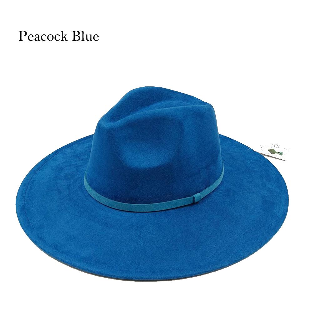 Fedora Women's Suede Wide Brim Hat Western Wide Brim Rancher Hat Pure Suede Jazz Hat Horse Riding Party Gift Hat Wide Brim Hat