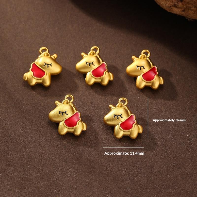 5Pcs Zinc Alloy Painted Pony Pendant Charms Diy Necklace Bracelet Earrings Accessorie