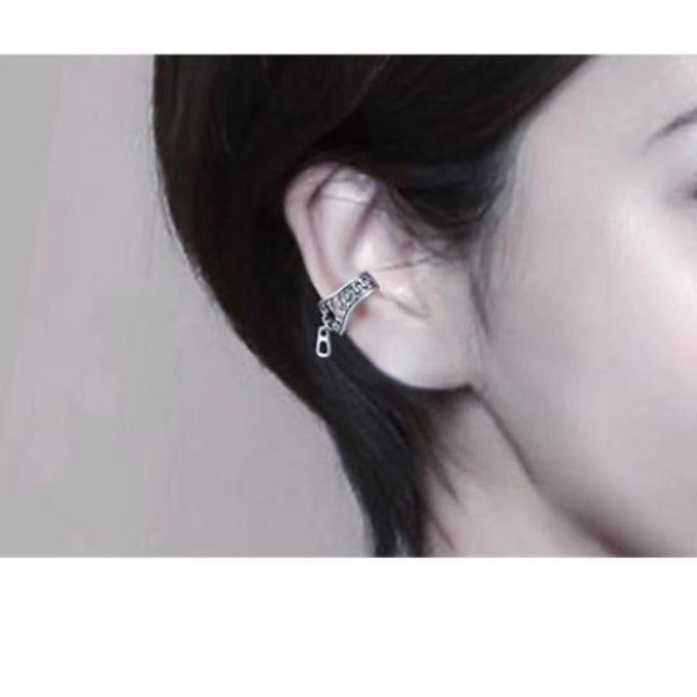 Personalized Ear Clip Zipper Men's and Women's Earrings Without Ear Piercings, Ear Bone Clip Trendy INS Earrings, Niche Design New Models