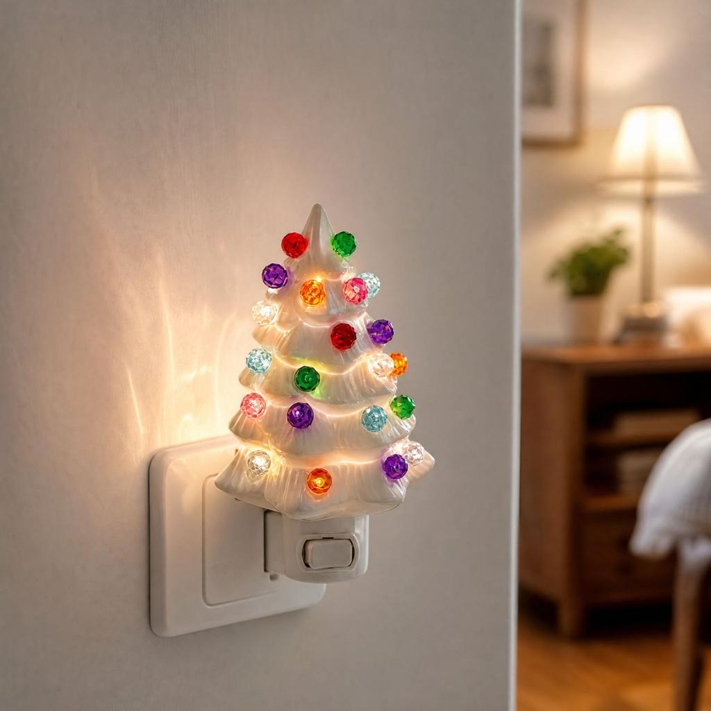 Christmas Tree Cover Decorative US Socket Cover for Holiday Home Wall Decor