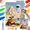 Disney Robot Pyramid Desert Oil Paint Digital Painting Art Kit FillIn Painting Home Decor