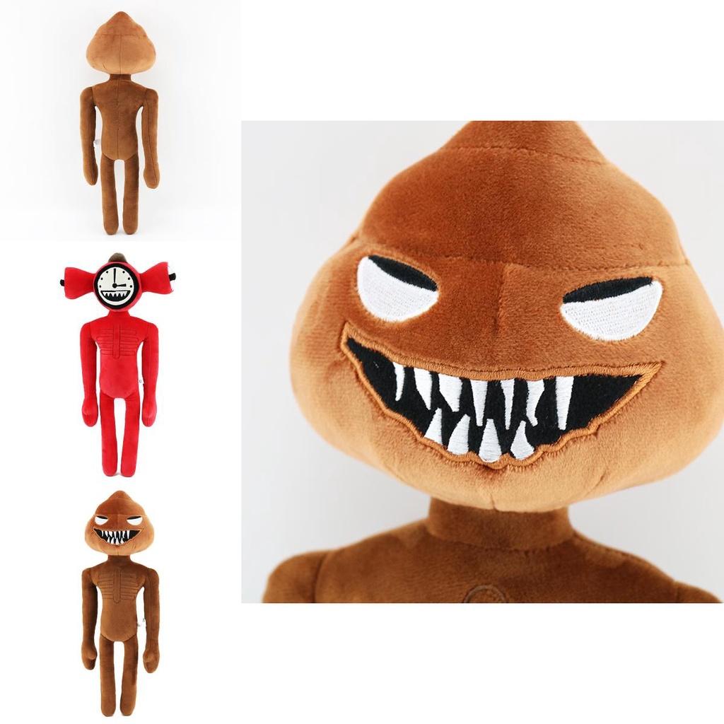 Siren Head Horror Plush Toy Featuring Adorable Big Mouth Clock Poop Monster Design For Kids