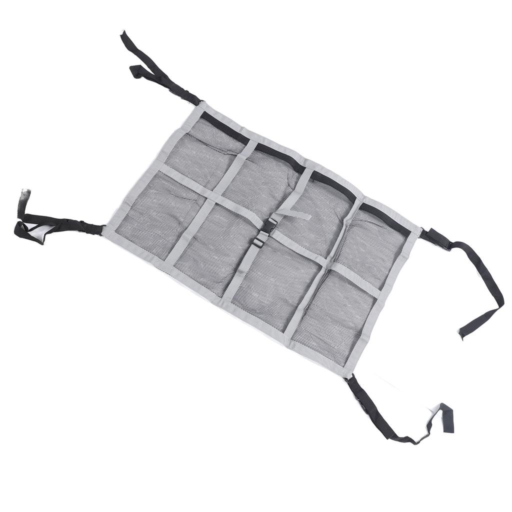 Mesh Car Roof Storage Organizer Multifunctional Double Layer Strengthen Load Bearing Ceiling Cargo Net for Truck SUV L