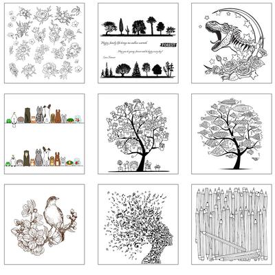 Klarstempel Scrapbooking Prägung Fotoalbum Dekor Papierkarte Basteln Geschenk