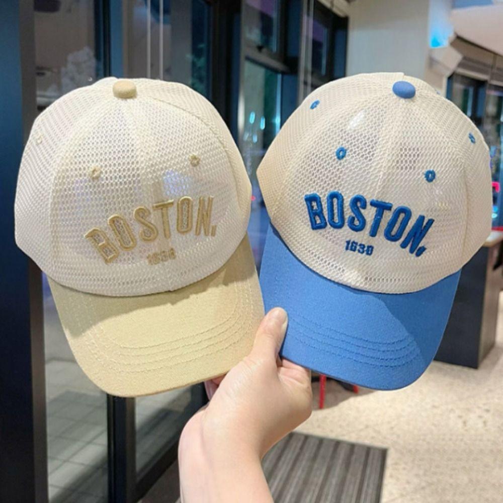Letter Embroidery Sun Protection Caps Adjustable Duck Tongue Cap For Baby Boys Girls