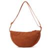 Simple Solid Color Corduroy Dumpling Bag Girl Ins Lightweight Large Capacity Change Mobile Phone Bag Casual Shoulder Crossbody