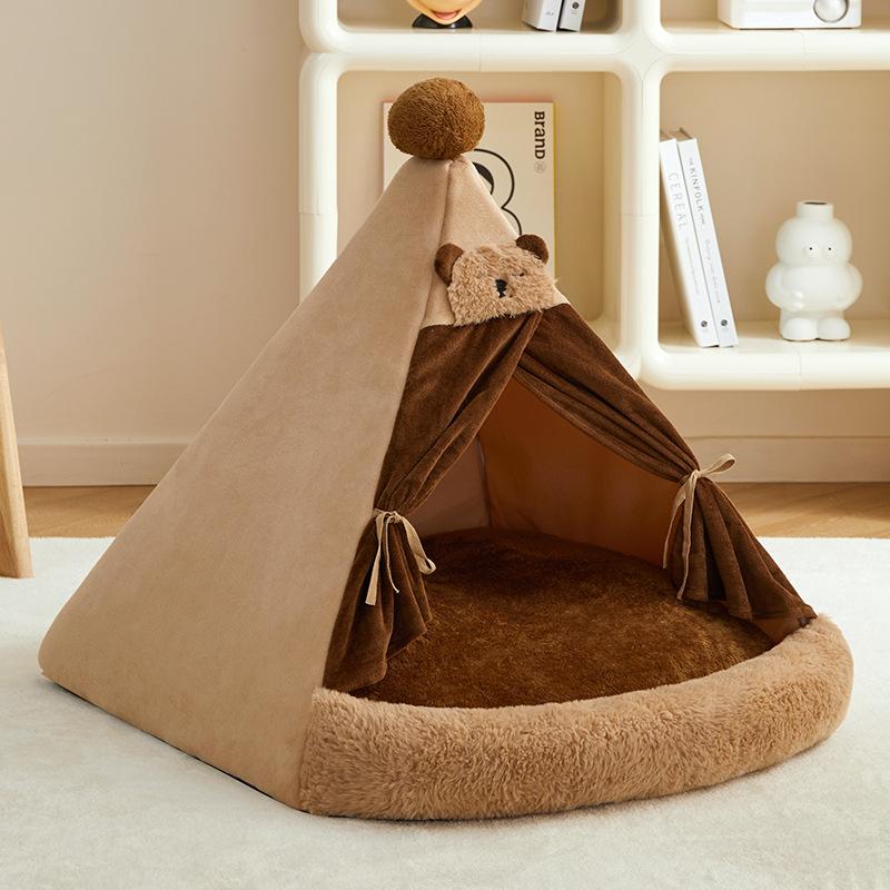 Dog House with Roof Dog House Safe Teddy Dog House Dirty Dog House Warm Closed Dog Bed In Winter