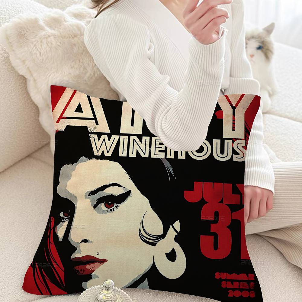 Popular Singer Star A-Amy W-Winehouse Personalized Pillow Cover Kids Bedroom Wild Party Decor Pillowcase Birthday Shower Gift