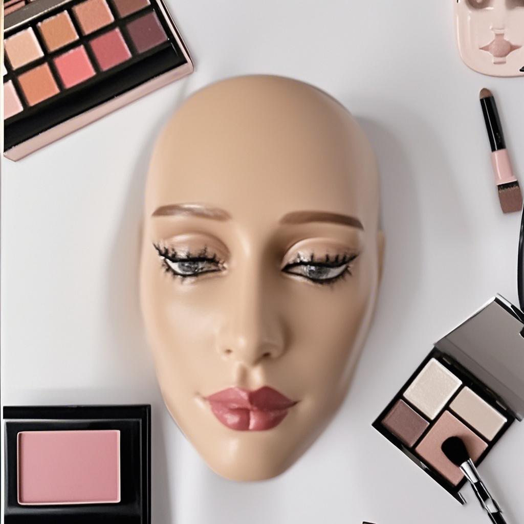 Silicone face model bionic skin is suitable for acupuncture and moxibustion practice, makeup beginners, students, easy to clean