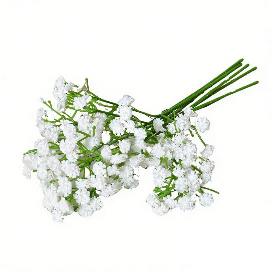 

5/10Pcs Artificial Flower Bright Colors Realistic Appearance Decorative Reusable Lifelike No Maintenance Faux Flowers DIY Crafts Floral Decor S 5pcs білий