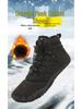 Men's and Women's Winter Non-slip Waterproof Snow Boots with Thick Sole and Plus Velvet Lining
