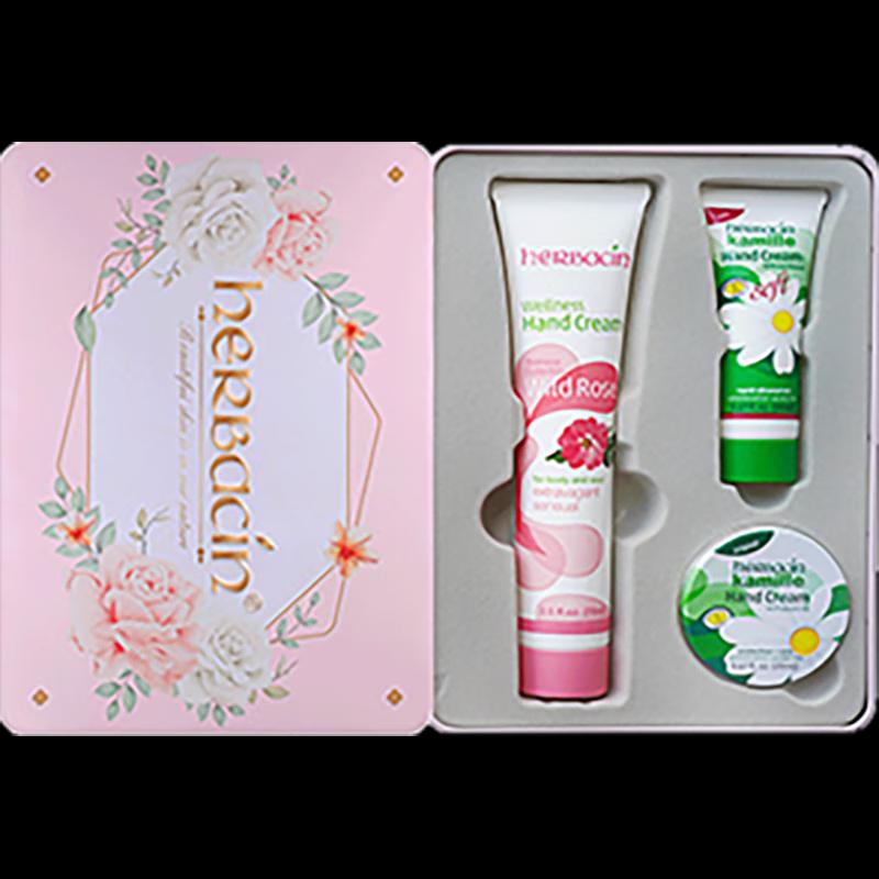 Herbacin Chamomile Hand Cream Rose Gift Set B