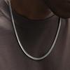 4mm Stainless Steel Flat Snake Chain Necklace Simple Silver Color Soft Chain Men Necklace Hip Hop Jewelry Trendy Accessories