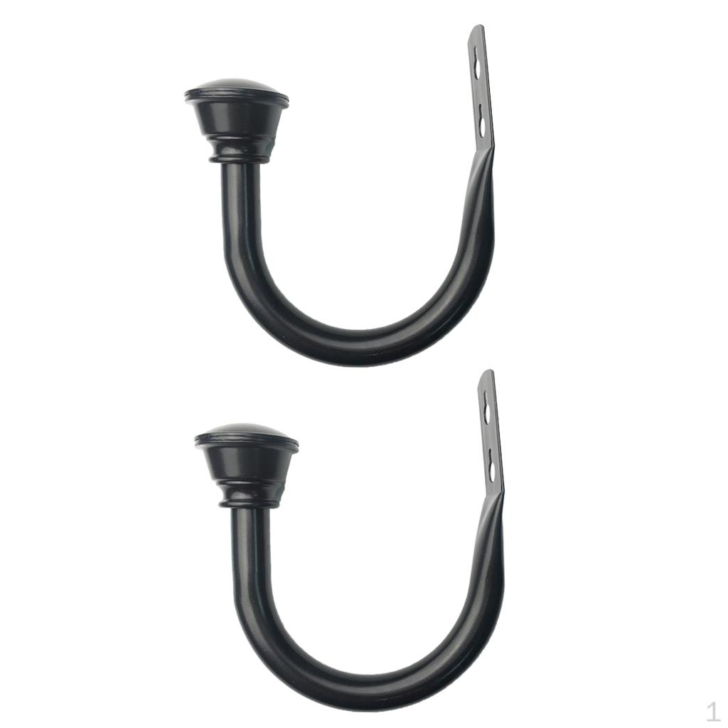 

2 упаковки прочного железного настенного крючка для драпировки с подвязкой для/оборудования для обработки окон