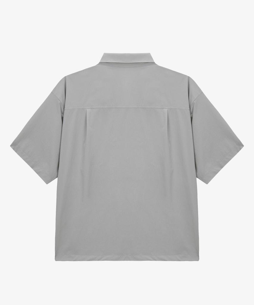 Noseupeiseu Nh8Ss22C Men'S Ice Cube Short Sleeve Shacket Gray