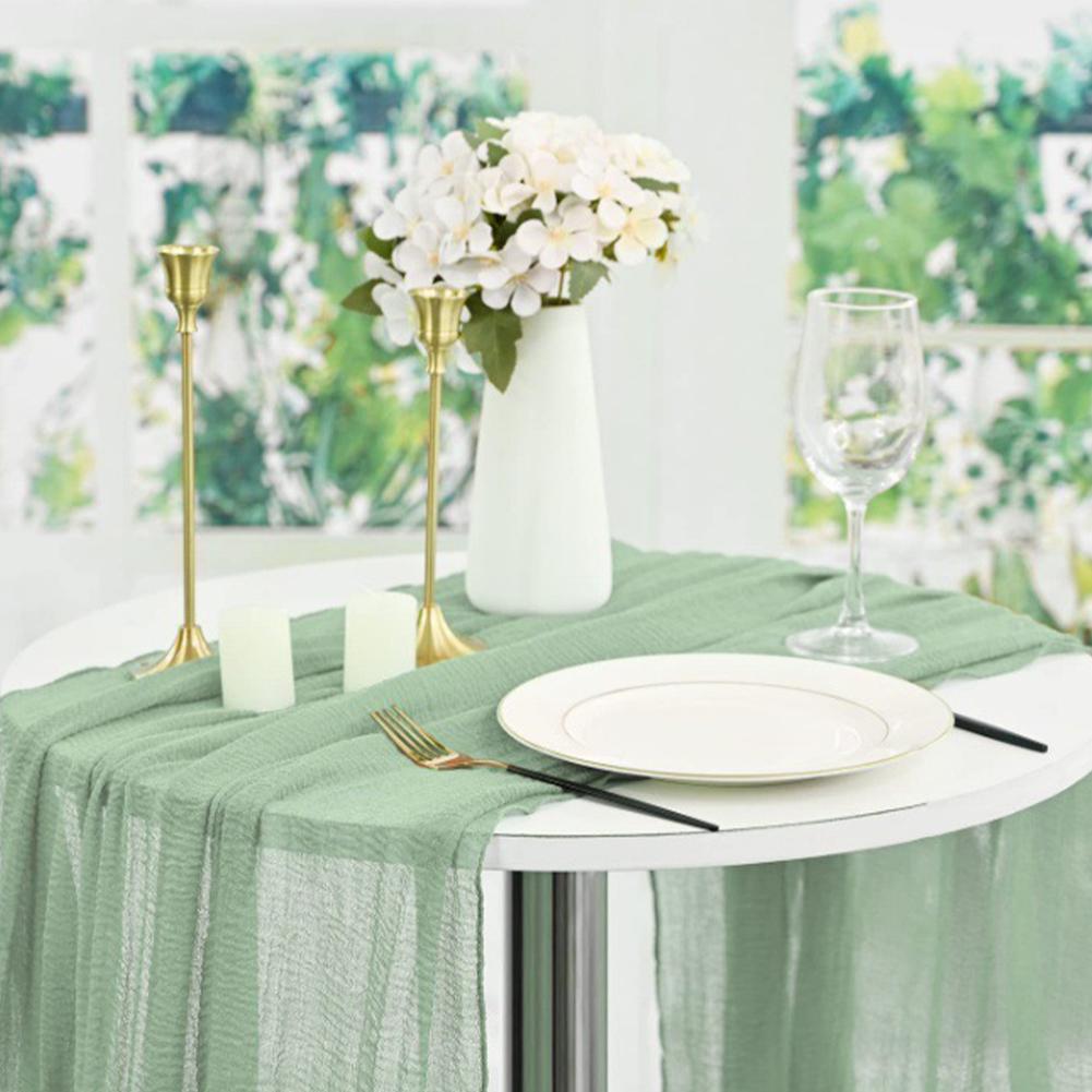 Table Runner Luxury Sheer For Wedding Arch Overlay Draping Decoration Birthday & Boho Party Table Decor Christmas Decoratio C8T0