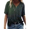 New Abstract Patterns T-Shirts Floral Flower 3D Print Women's V-Neck Short Sleeve T Shirt Y2K Tees Harajuku Tops Female Clothing