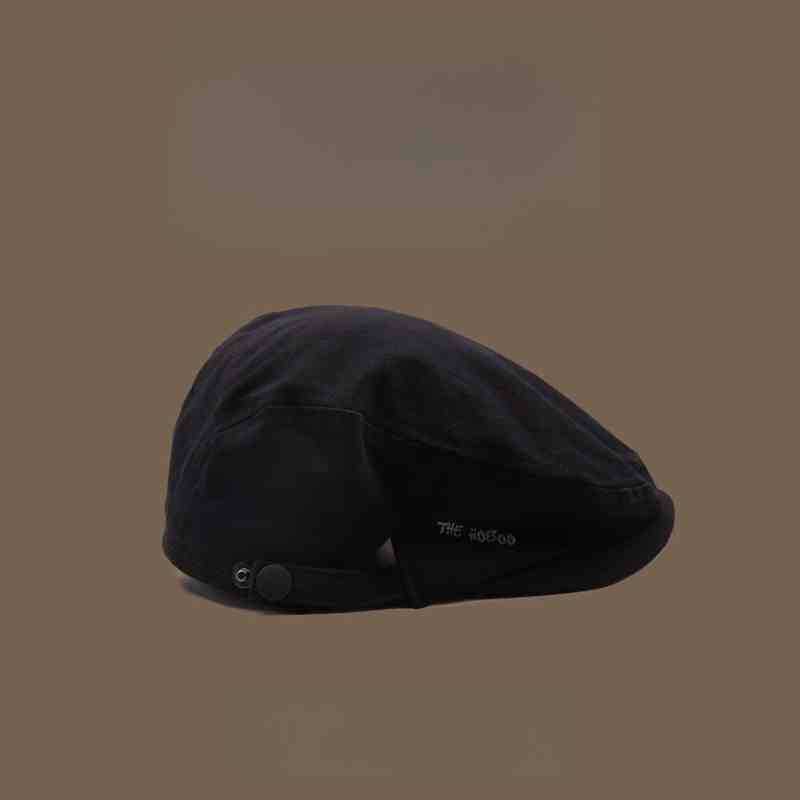 

Cotton Beret Hat For Men Women Summer Spring Breathable Sunshade Casual Fashion Accessory чорний