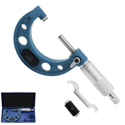 1-2 Zoll Außenmikrometer 0,0001 Zoll Mechanische Imperiale Hartmetall-Messschieber Präzisions-Mikrometer Messwerkzeug