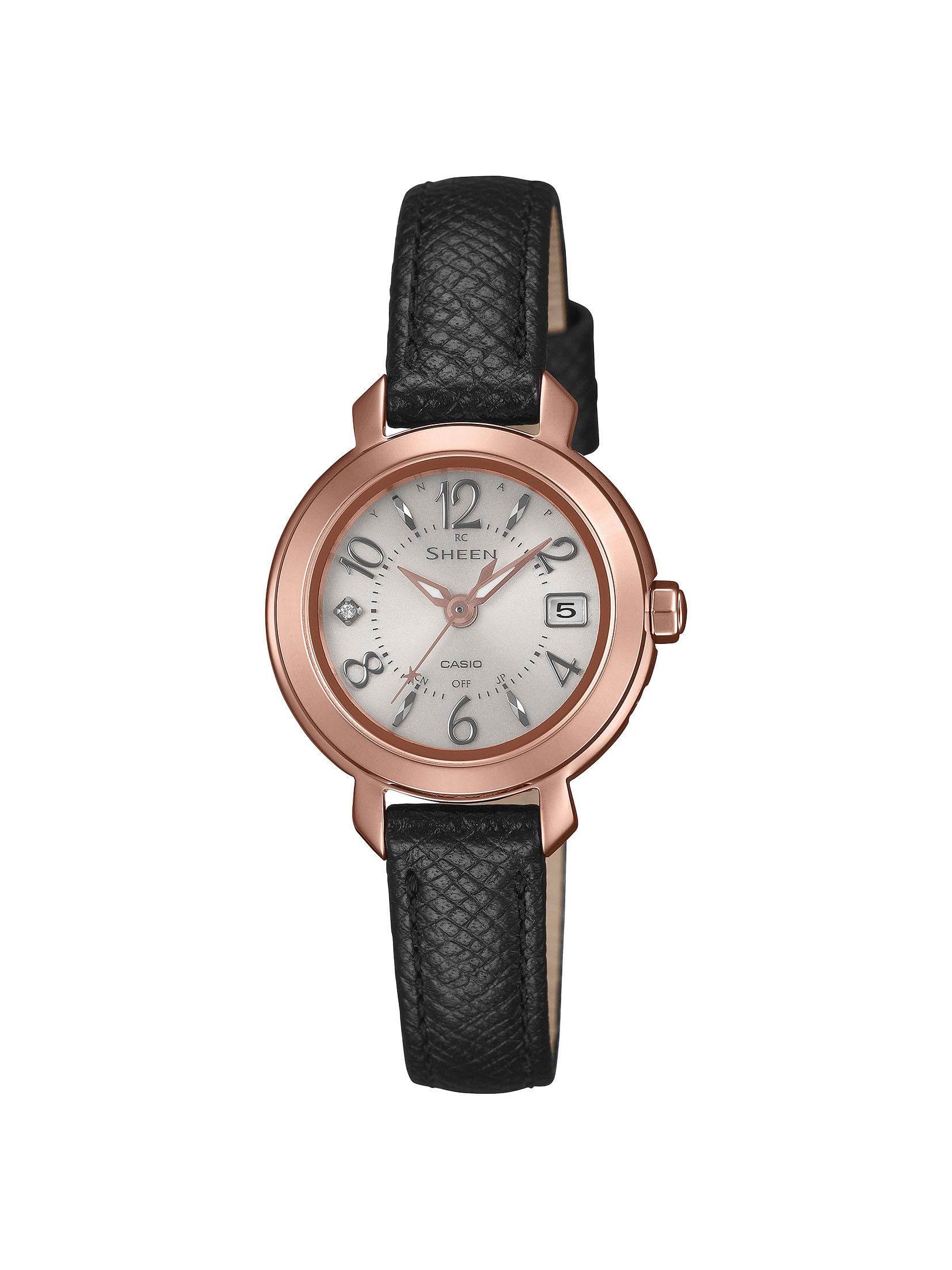 

Часы Casio Sheen Солнечные часы с сапфиром, цвет персикового золота SHW-5300PGL-7AJF, женские, радиоуправляемые, с кристаллами,